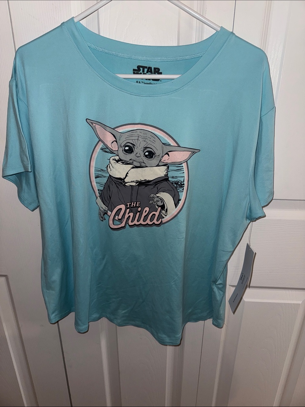 Star Wars The Child Graphic Tee - Aqua Blue NEW